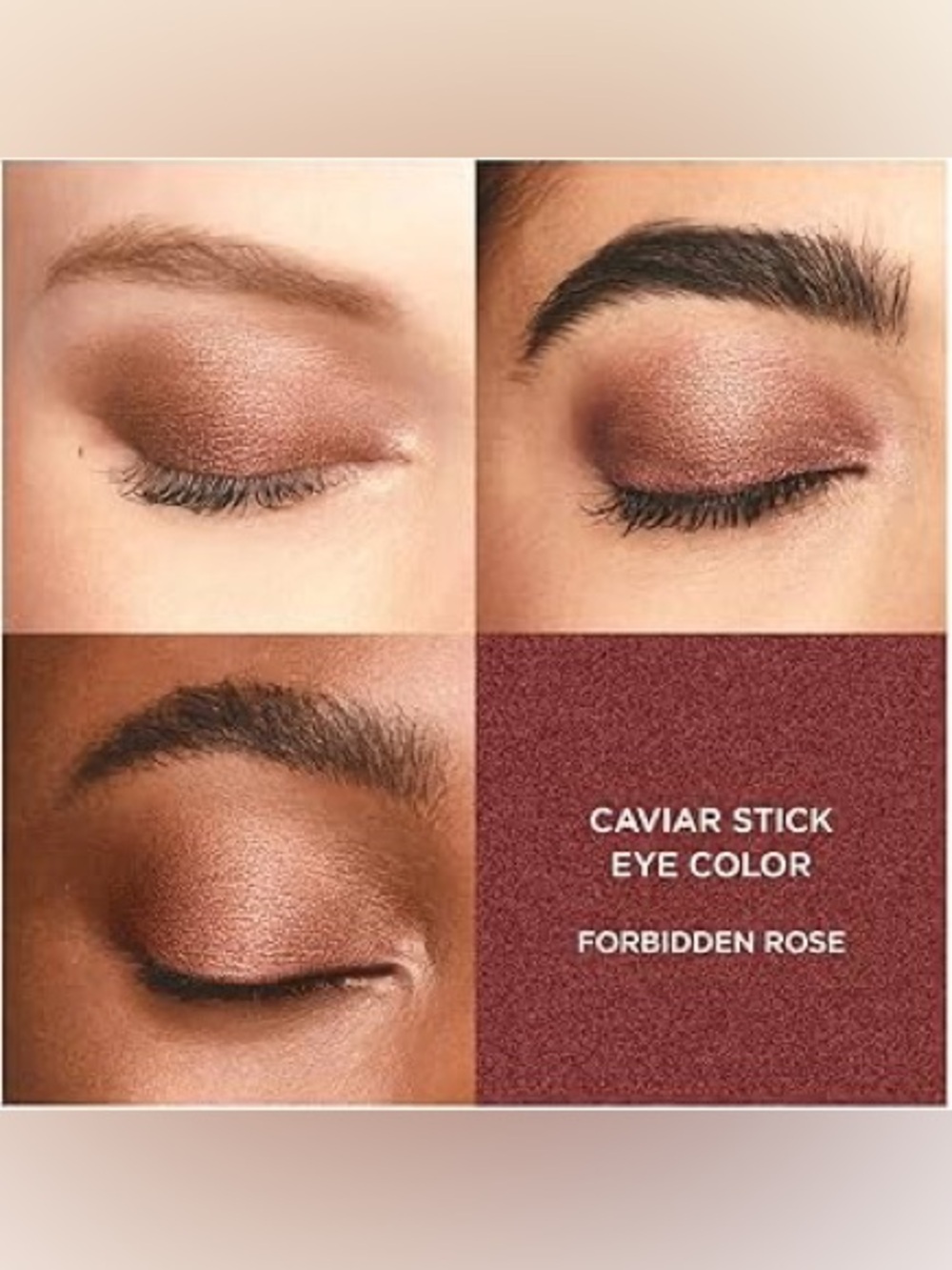 Laura Mercier Caviar Eyeshadow Stick - Forbidden Rose (Rosy Copper metallic) NEW - Picture 4 of 15